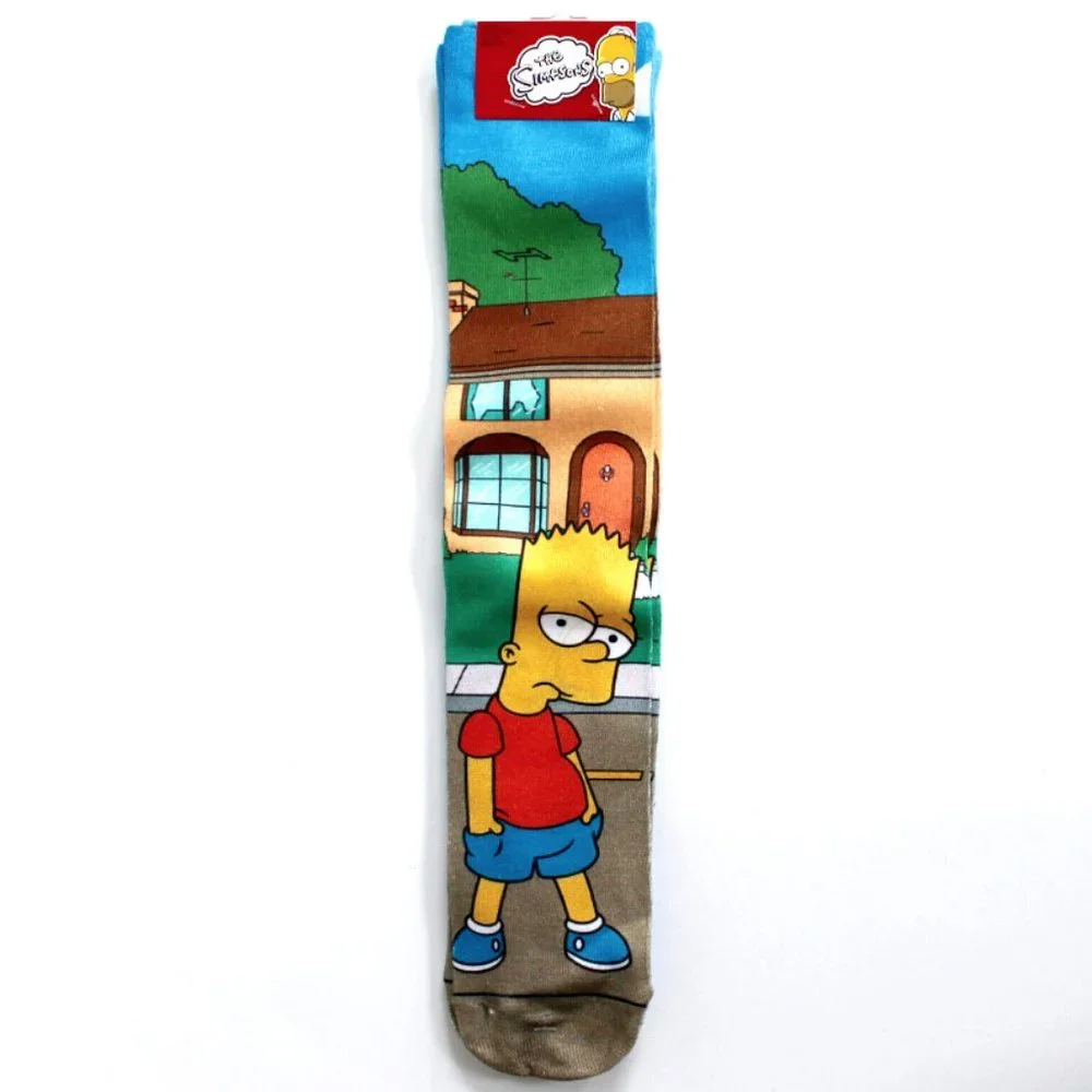 The Simpsons Bart and Homer Simpsons 2 Pair Crew Socks